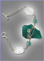 Glass and Rock Crystal Bracelet