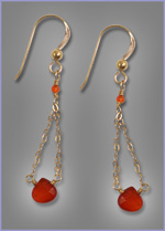 Burnt Orange Agate Earrings